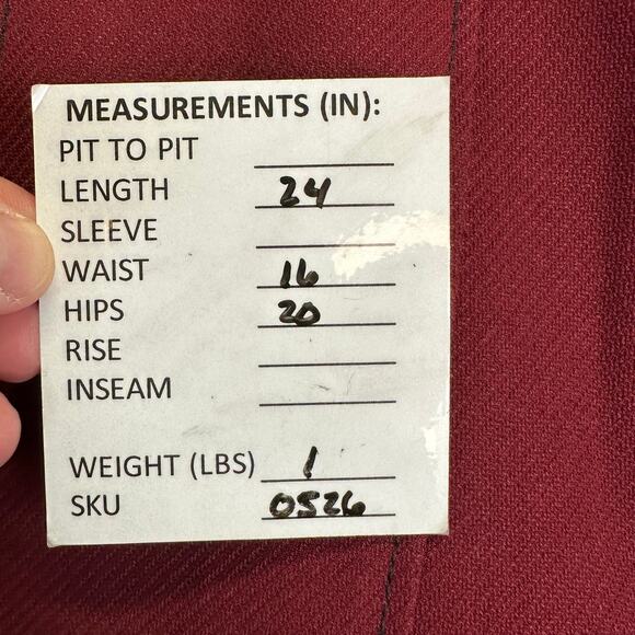 Loft Burgundy Button Straight Placket Knee Length Skirt Women Size 10 Officecore - Picture 16 of 16